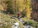 Monte Cimon - Creta di Entralais Rdeče in rumeno